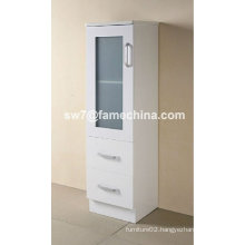 2012 Hot Sell High Glossy White MDF Bathroom Storage Cabinet